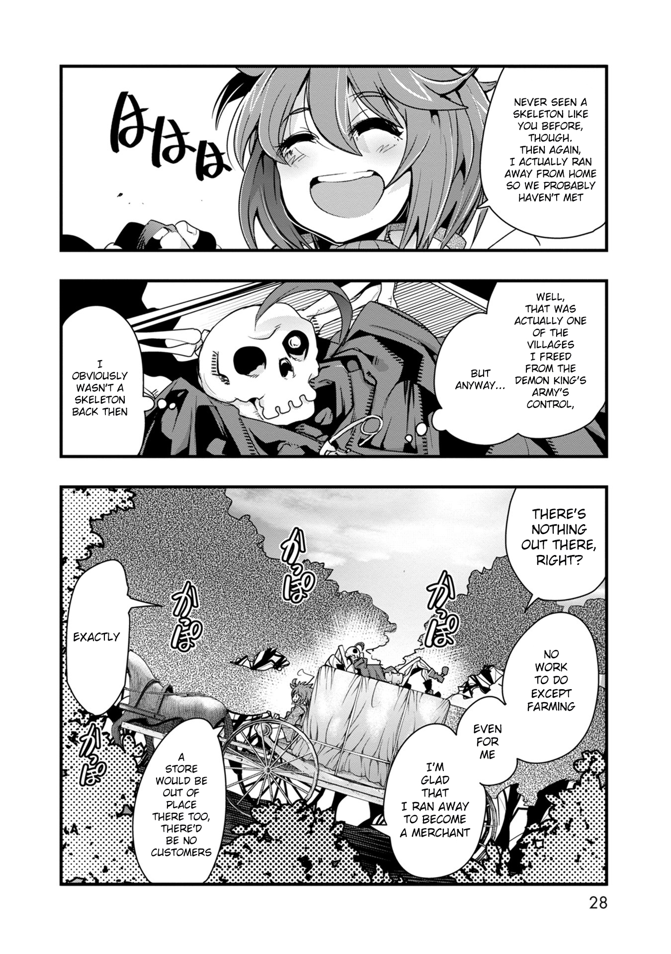 Mukashi Yuusha de Ima wa Hone The new adventurer (a skeleton) fights an orc in his first town! 第26页